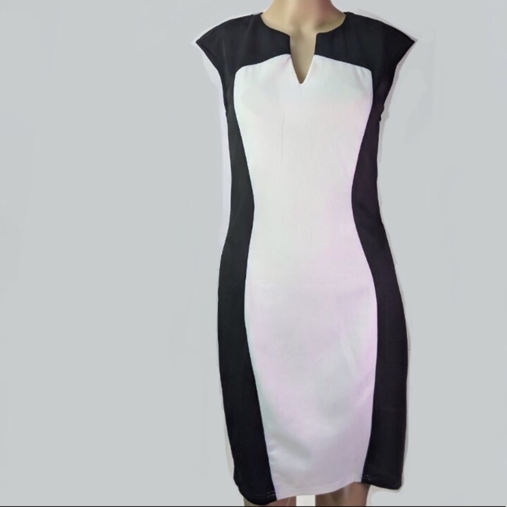 Medium black and white sillouette dress